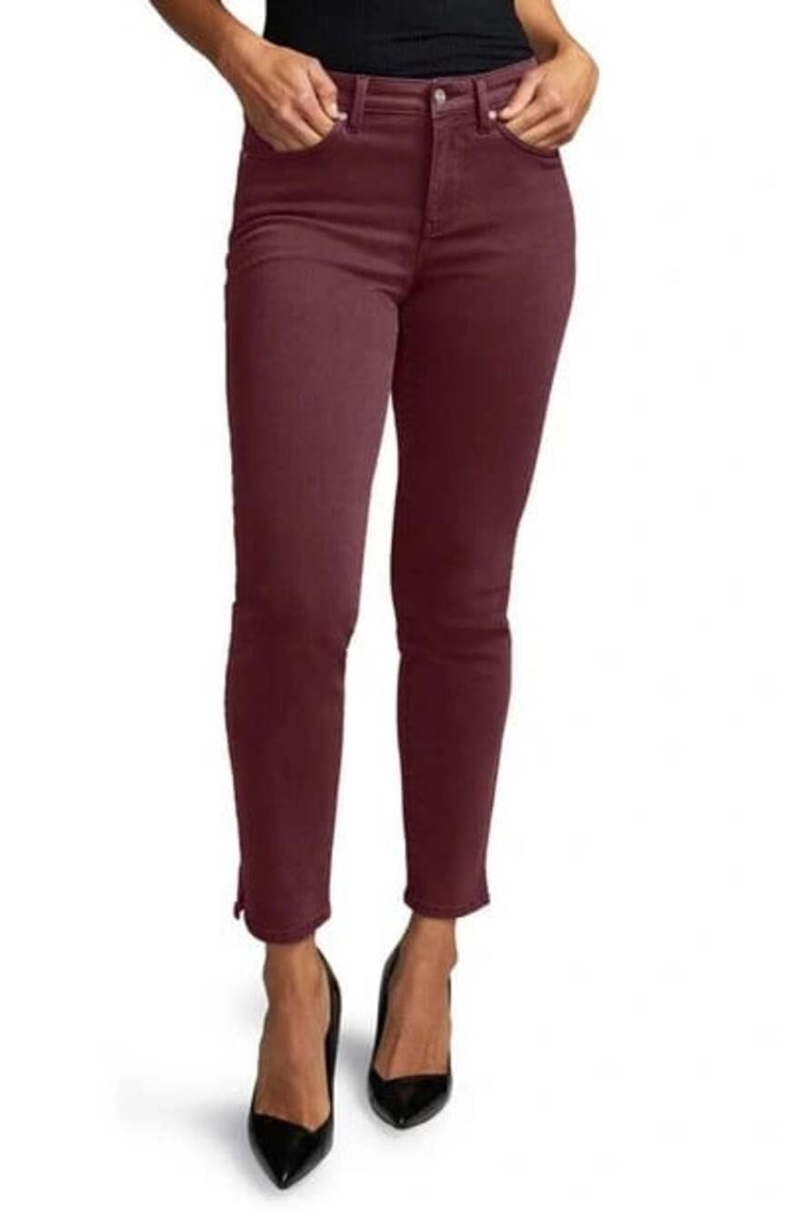 NYDJ Curves 360 Slim Straight Women's Plus Size 28 Deep Currant Denim Jeans NWT